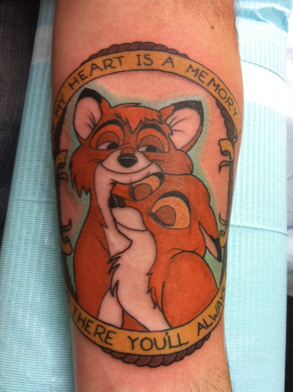 Fox And The Hound Tattoo.