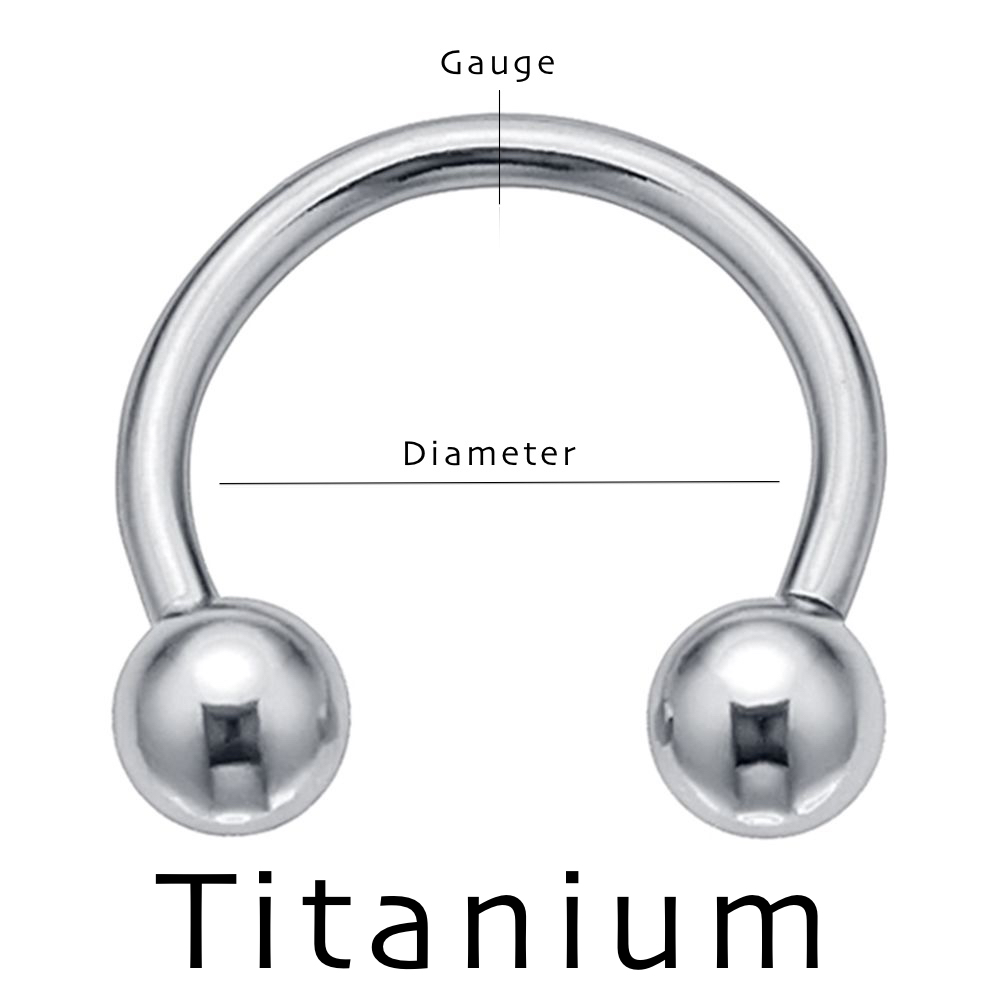 Circular Barbell Titanium Externally Threaded