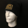 $20.00: Country Logo Knit on Beanie Cap - Colors: gold embroidery on black hat - Image 5