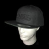 $25.00: Lark Fancy Lettering on Snapback Baseball Cap - Colors: black embroidery on black colored hat - Image 3