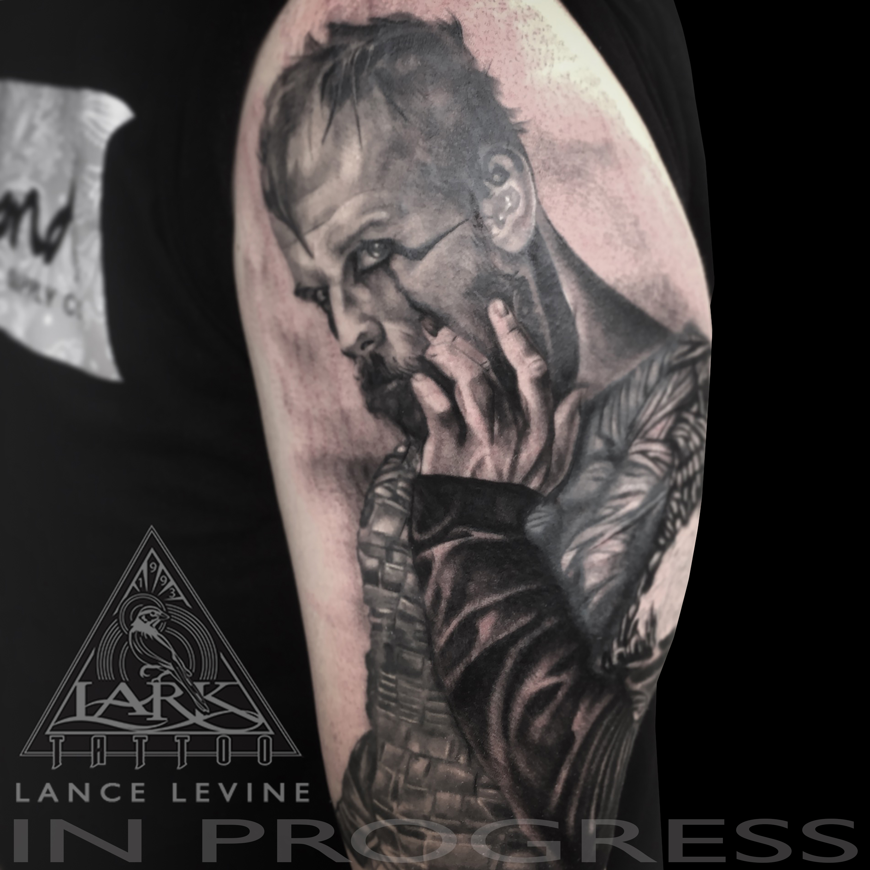 #WIP #WorkInProgress #TattooInProgress #bng #bngtattoo #bnginksociety #blackandgreytattoo #blackandgraytattoo #realistictattoo #portraittattoo #Vikings #VikingsTattoo #Floki #FlokiTattoo #GustafSkarsgard #GustafSkarsgardTattoo #tattoo #tattoos #tat #tats #tatts #tatted #tattedup #tattoist #tattooed #inked #inkedup #ink #tattoooftheday #amazingink #bodyart #tattooig #tattoosofinstagram #instatats #larktattoo #larktattoos #larktattoowestbury #westbury #longisland #NY #NewYork #usa #art