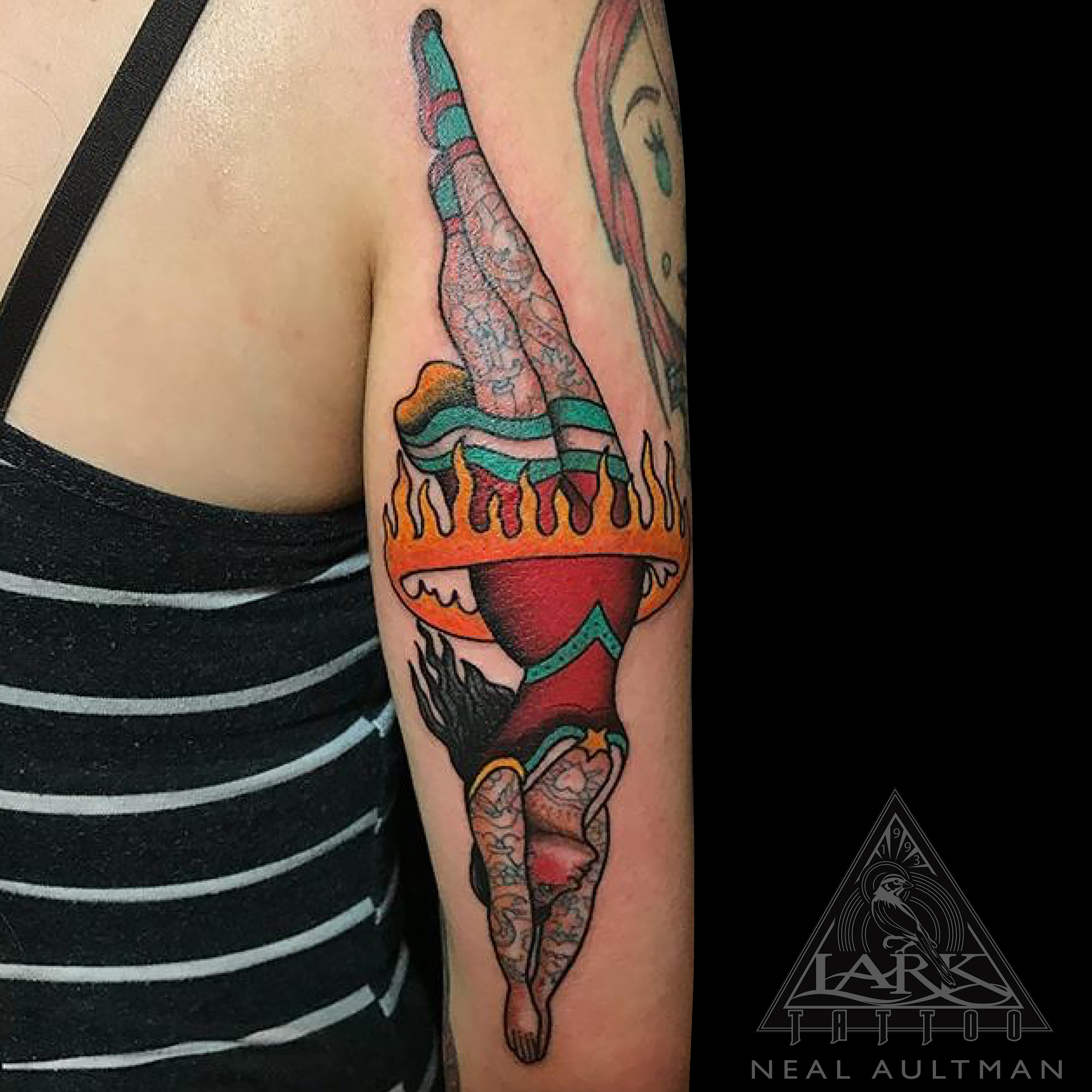 #colortattoo #divegirl #divegirltattoo #circusgirl #circusgirltattoo #circusdiver #circusdivertattoo #circusdivergirl #circusdivergirltattoo #ringoffire #ringoffiretattoo #traditionaltattoo #tattoowithtattoos #tattooswithtattoos #circus #circustattoo #tattoo #tattoos #tat #tats #tatts #tatted #tattedup #tattoist #tattooed #inked #inkedup #ink #tattoooftheday #amazingink #bodyart #tattooig #tattoosofinstagram #instatats #larktattoo #larktattoos #larktattoowestbury #westbury #longisland #NY #NewYork #usa #art