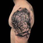 #bng #bngtattoo #blackandgraytattoo #blackandgreytattoo #bngink #bnginksociety #rose #roses #rosetattoo #rosestattoo #pocketwatch #pocketwatchtattoo #armtattoo #halfsleeve #halfsleevetattoo #realistictattoo #realismtattoo #clocktattoo #watchtattoo #tattoo #tattoos #tat #tats #tatts #tatted #tattedup #tattoist #tattooed #inked #inkedup #ink #tattoooftheday #amazingink #bodyart #tattooig #tattoosofinstagram #instatats #larktattoo #larktattoos #larktattoowestbury #westbury #longisland #NY #NewYork #usa #art