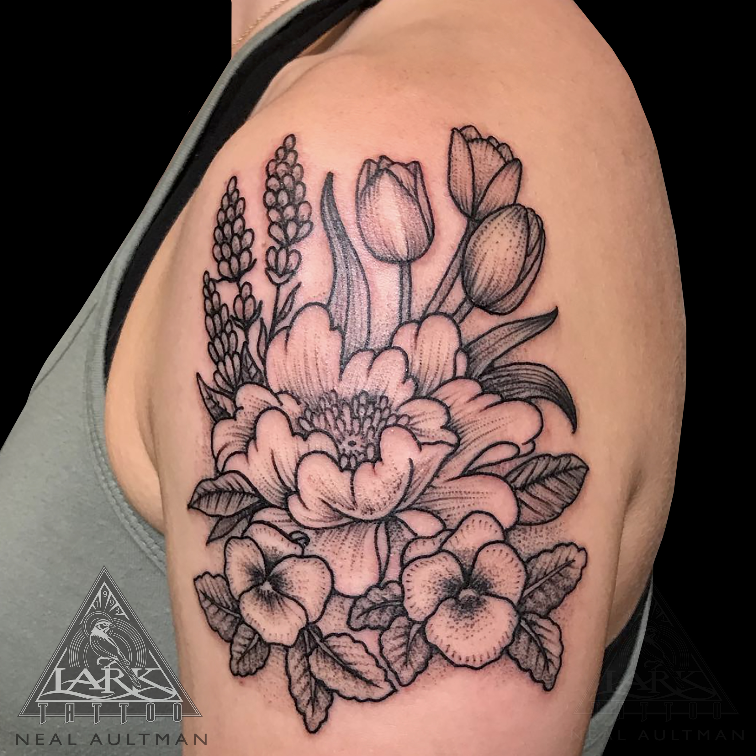 #floral #floraltattoo #peony #peonytattoo #tulip #tuliptattoo #pansies #pansiestattoo #lavendar #lavendartattoo #linesanddots #linesanddotstattoo #flowers #flowerstattoo #flower #flowertattoo #tattoo #tattoos #tat #tats #tatts #tatted #tattedup #tattoist #tattooed #inked #inkedup #ink #tattoooftheday #amazingink #bodyart #larktattoo #larktattoos #larktattoowestbury #westbury #longisland #NY #NewYork #usa #art #tattooig #instatats