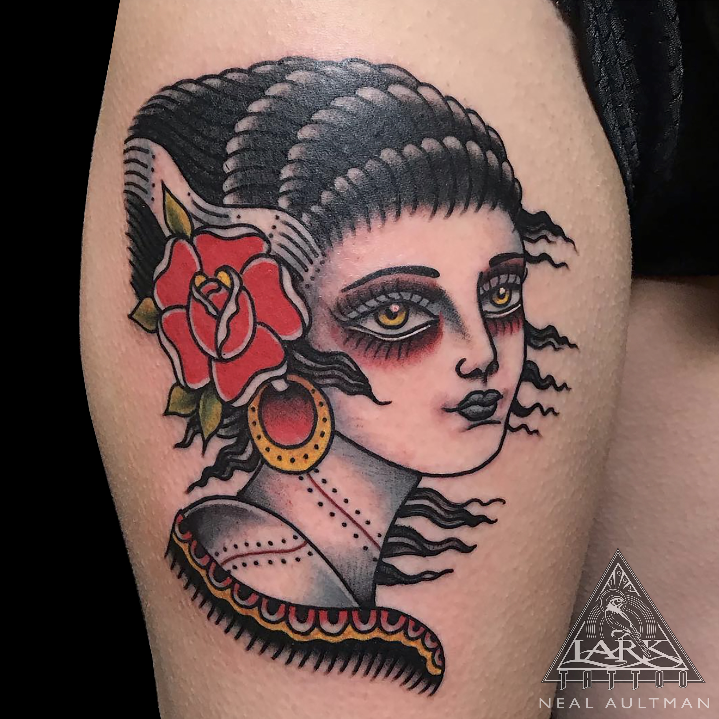 #brideoffrankenstein #brideoffrankensteintattoo #girlhead #girlheadtattoo #traditionaltattoo #colortattoo #traditionalcolortattoo #frankensteinbride #frankensteinbridetattoo #classichorror #classichorrormovie #universalmonsters #universalmonster #thightattoo  #tattoo #tattoos #tat #tats #tatts #tatted #tattedup #tattoist #tattooed #inked #inkedup #ink #tattoooftheday #amazingink #bodyart #larktattoo #larktattoos #larktattoowestbury #westbury #longisland #NY #NewYork #usa #art 