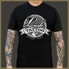 $15.00: Lark Circle logo printed in WHT on BLK shirt - Image 3