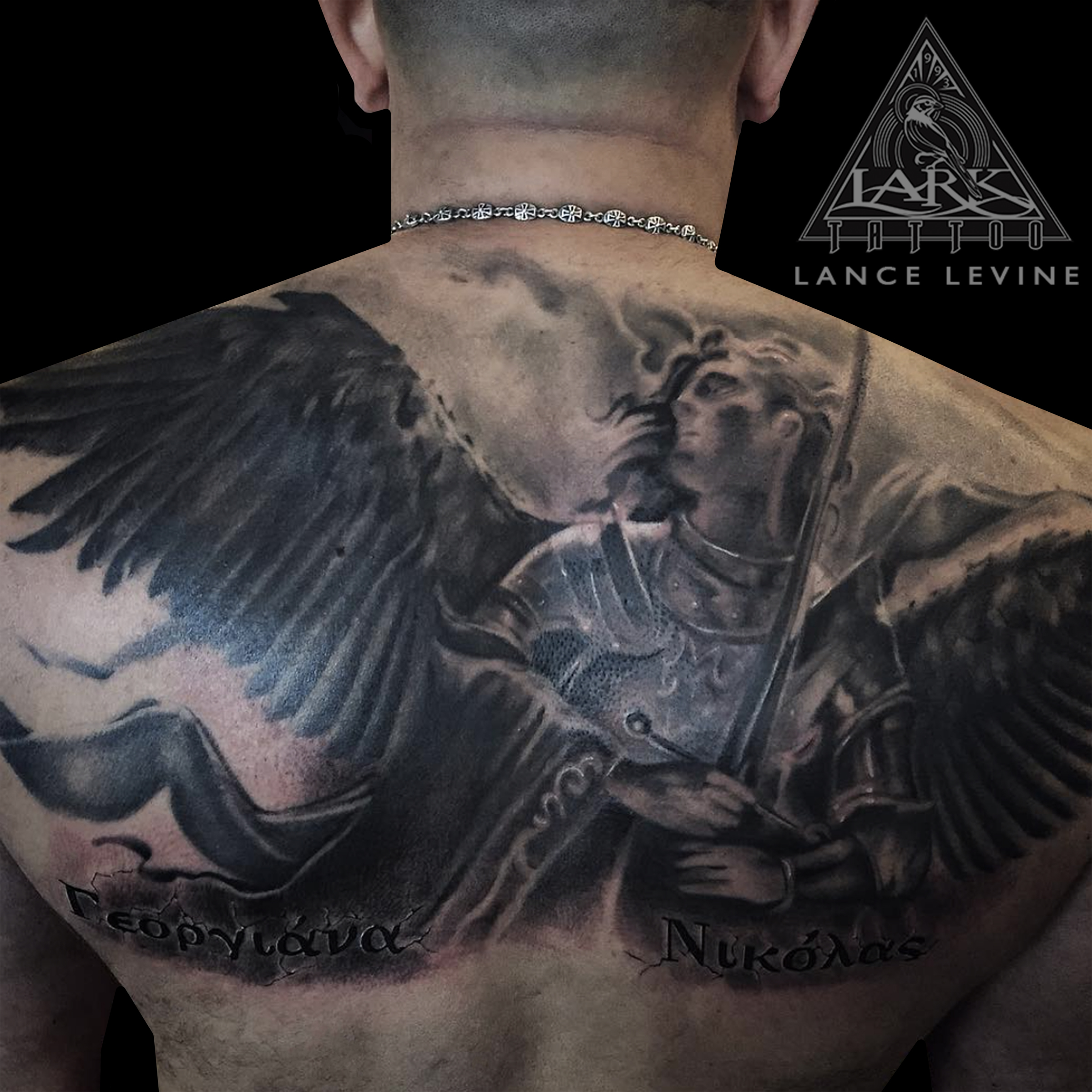 #StMichael #StMichaelTattoo #SaintMichael #SaintMichaelTattoo #Religious #ReligiousTattoo #Angel #AngelTattoo #Archangel #ArchangelTattoo #Realistic #RealisticTattoo #Realism #RealismTattoo #BNG #BNGTattoo #BlackAndGray #BlackAndGrayTattoo #BlackAndGrey #BlackAndGreyTattoo #BNGInkSociety #BNGTattooers #BackPiece #BackPieceTattoo #LargeTattoo #LarkTattoo #LongIslandTattooArtist #LongIslandTattooer #Tattoo #Tattoos #Tat #Tats #Tatts #Tatted #Tattedup #Tattoist #Tattooed #Inked #InkedUp #Ink #TattooOfTheDay #AmazingInk #BodyArt #LarkTattooWestbury #Westbury #LongIsland #NY #NewYork #USA #Art