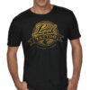 $18.00: Circle LOGO, golden yellow on a soft tri-blend BLACK t-shirt - Image 2