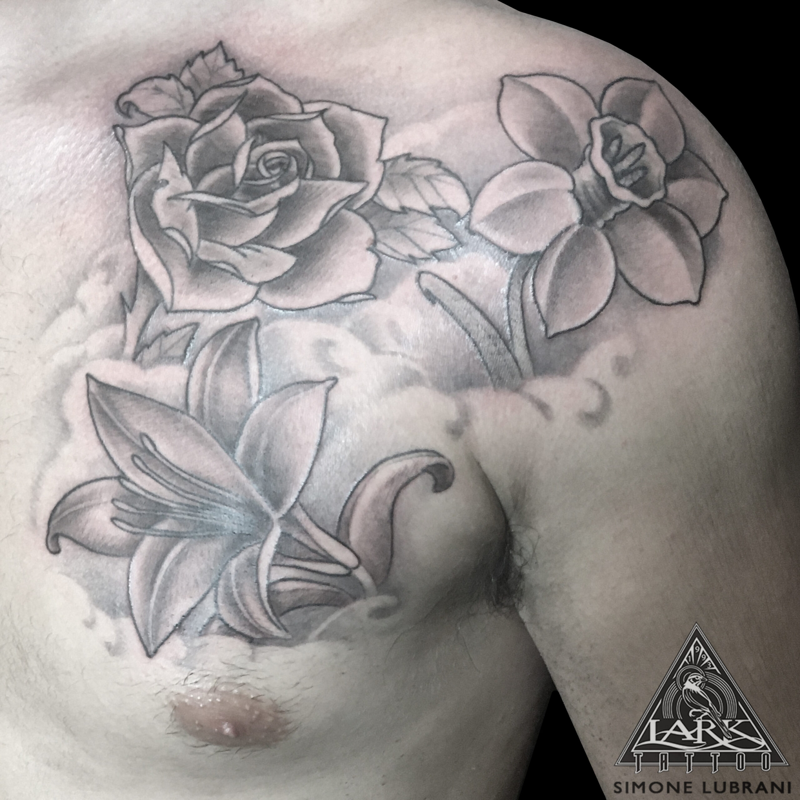 LarkTattoo, SimoneLubrani, SimoneLubraniLarkTattoo, Tattoo, Tattoos, TattooArtist, Tattoist, Tattooer, LongIslandTattooArtist, LongIslandTattooer, LongIslandTattoo, BlackAndGrey, BlackAndGreyTattoo, BlackAndGray, BlackAndGrayTattoo, Flower, FlowerTattoo, Flowers, FlowersTattoo, Lily, LilyTattoo, Rose, RoseTattoo, Daffodil, DaffodilTattoo, illustration, illustrationTattoo, Blackwork, BlackworkTattoo, Blackworkers, BNG, BNGTattoo, BNGInkSociety, TattooOfTheDay, Tat, Tats, Tatts, Tatted, Inked, Ink, TattooInk, AmazingInk, AmazingTattoo, BodyArt, LarkTattooWestbury, Westbury, LongIsland, NY, NewYork, USA, Art, Tattedup, InkedUp, LarkTattoos