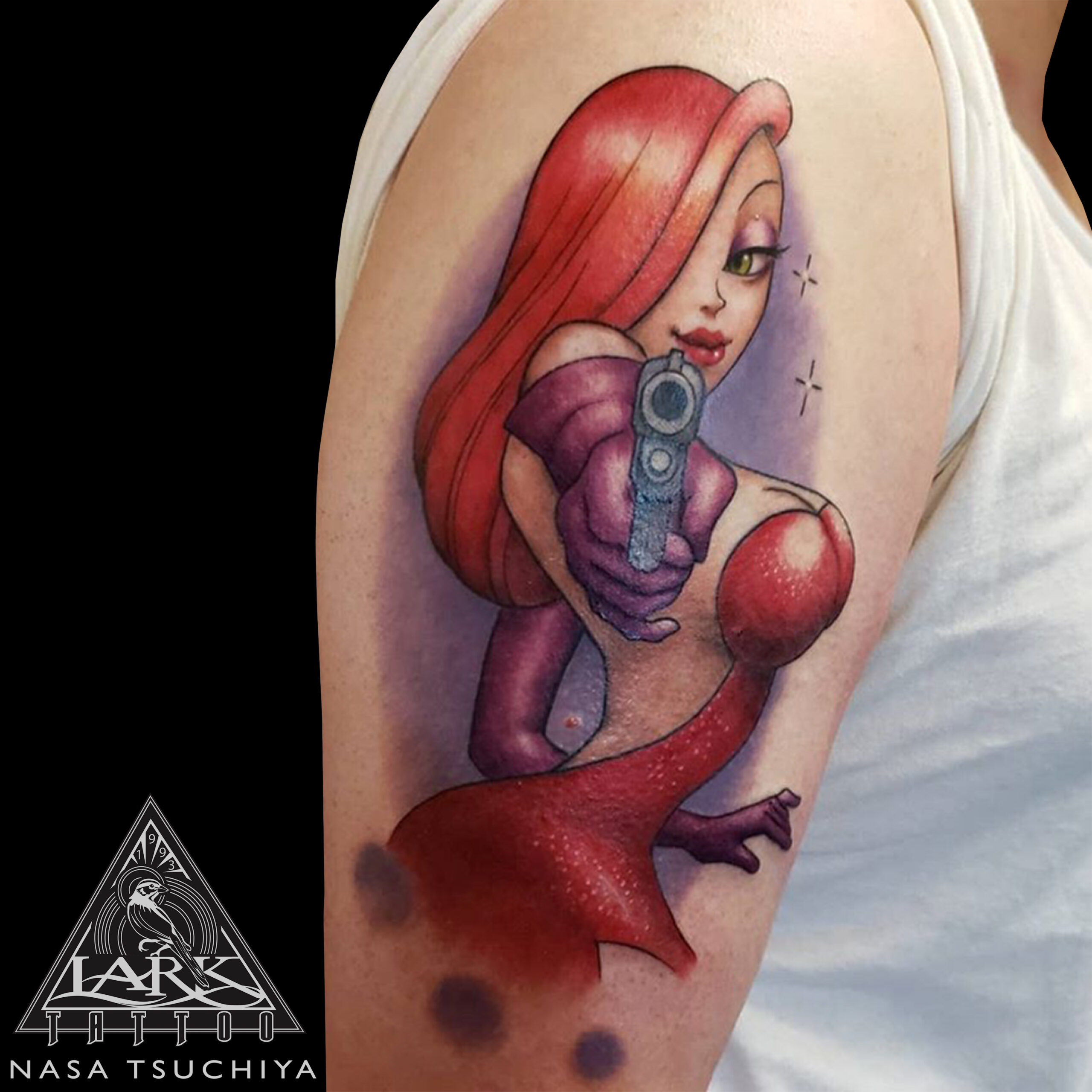 #LarkTattoo #Tattoo #NasaTsuchiya #NasaLarkTattoo #NasaTsuchiyaLarkTattoo #Tattoos #JessicaRabbit #JessicaRabbitTattoo #WhoFramedRogerRabbit #WhoFramedRogerRabbitTattoo #RogerRabbit #RogerRabbitTattoo #Disney #DisneyTattoo #Cartoon #CartoonTattoo #ColorTattoo #LadyTattooer #FemaleTattooer #FemaleArtist #FemaleTattooArtist #TattooArtist #Tattoist #Tattooer #LongIslandTattooArtist #LongIslandTattooer #LongIslandTattoo #TattooOfTheDay #Tat #Tats #Tatts #Tatted #Inked #Ink #TattooInk #AmazingInk #AmazingTattoo #BodyArt #LarkTattooWestbury #Westbury #LongIsland #NY #NewYork #USA #Art #Tattedup #InkedUp #LarkTattoos 