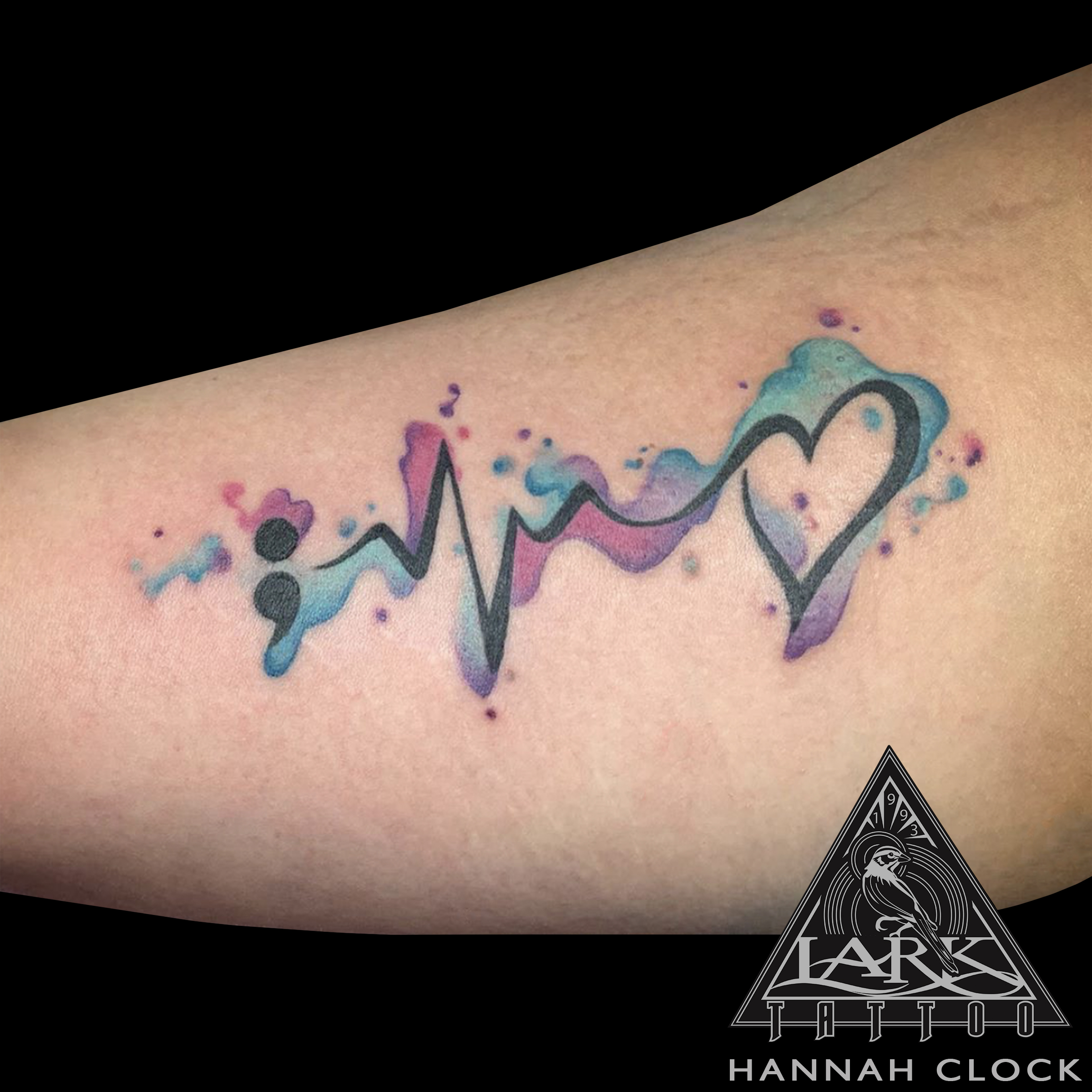 LarkTattoo, HannahClock, HannahClockTattoo, Watercolor, WatercolorTattoo, LadyTattoers, FemaleArtist, FemaleTattooer, FemaleTattooArtist, ColorTattoo, Heartbeat, HeartbeatTattoo, Heart, HeartTattoo, Semicolon, SemicolonTattoo, Tattoo, Tattoos , TattooArtist, Tattoist, Tattooer, LongIslandTattooArtist, LongIslandTattooer, LongIslandTattoo, TattooOfTheDay, Tat, Tats, Tatts, Tatted, Inked, Ink, TattooInk, AmazingInk, AmazingTattoo, BodyArt, LarkTattooWestbury, Westbury, LongIsland, NY, NewYork, USA, Art, Tattedup, InkedUp, LarkTattoos