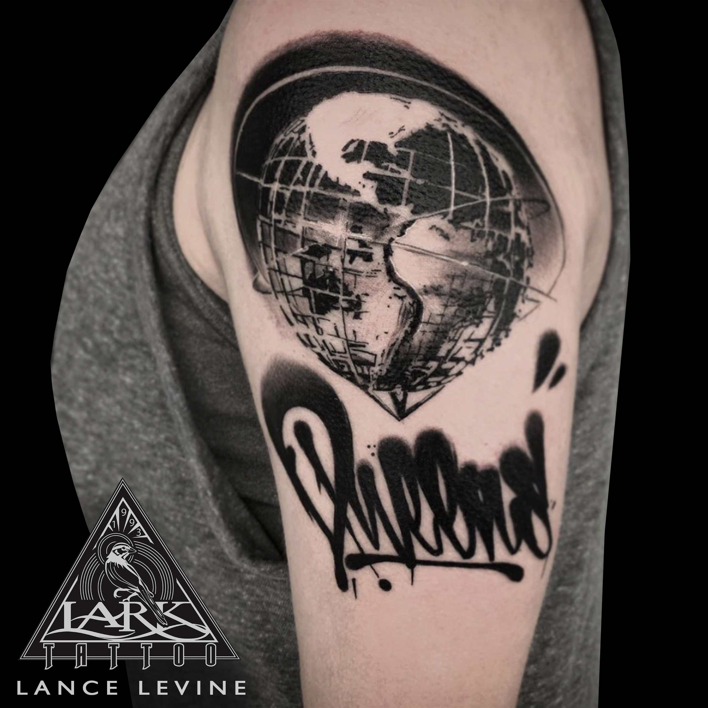 LarkTattoo, Tattoo, Tattoos, LanceLevine, LanceLevineTattoo, WorldFair, WorldsFair, WorldFairTattoo, WorldsFairTattoo, Unisphere, UnisphereTattoo, BNG, BNGTattoo, BlackAndGrey, BlackAndGreyTatoo, BlackAndGray, BlackAndGrayTatoo, Graffiti, GraffitiTattoo, Lettering, LetteringTattoo, TattooArtist, Tattoist, Tattooer, LongIslandTattooArtist, LongIslandTattooer, LongIslandTattoo, TattooOfTheDay, Tat, Tats