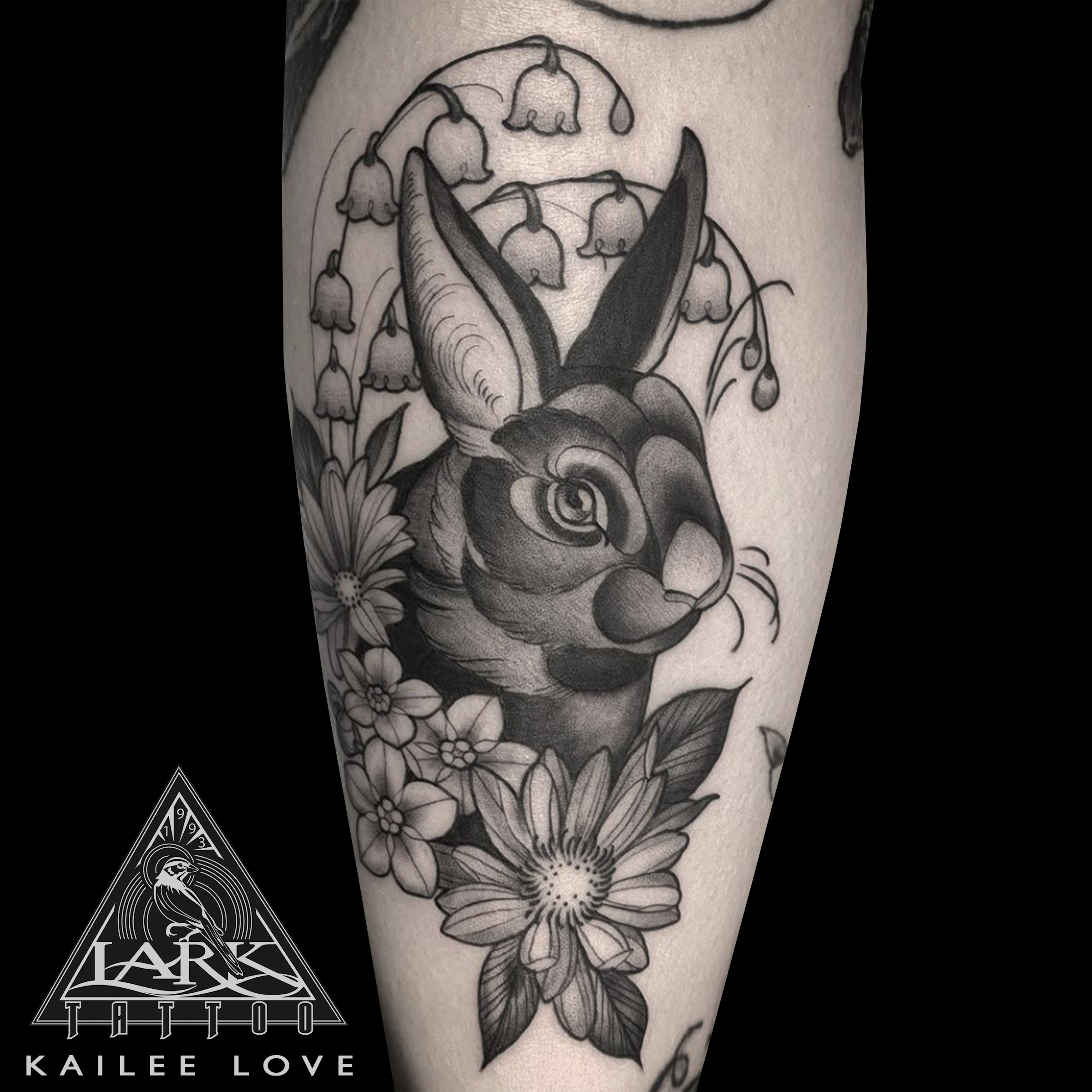 LarkTattoo, KaileeLove, KaileeLoveTattoo, KaileeLoveLarkTattoo, Tattoo, Tattoos, BlackAndGray, BlackAndGrayTattoo, BlackAndGrey, BlackAndGreyTattoo, Rabbit, RabbitTattoo, Bunny, BunnyTattoo, Animal, AnimalTattoo, LadyTattooer, FemaleTattooer, FemaleArtist, Flower, FlowerTattoo, LilyOfTheVally, LilyOfTheVallyTattoo, BNGTattoo, BNG, Botanical, BotanicalTattoo, TattooArtist, Tattoist, Tattooer, LongIslandTattooArtist, LongIslandTattooer, LongIslandTattoo, TattooOfTheDay, Tat, Tats, Tatts, Tatted, Inked, Ink, TattooInk, AmazingInk, AmazingTattoo, BodyArt, LarkTattooWestbury, Westbury, LongIsland, NY, NewYork, USA, Art, Tattedup, InkedUp, LarkTattoos