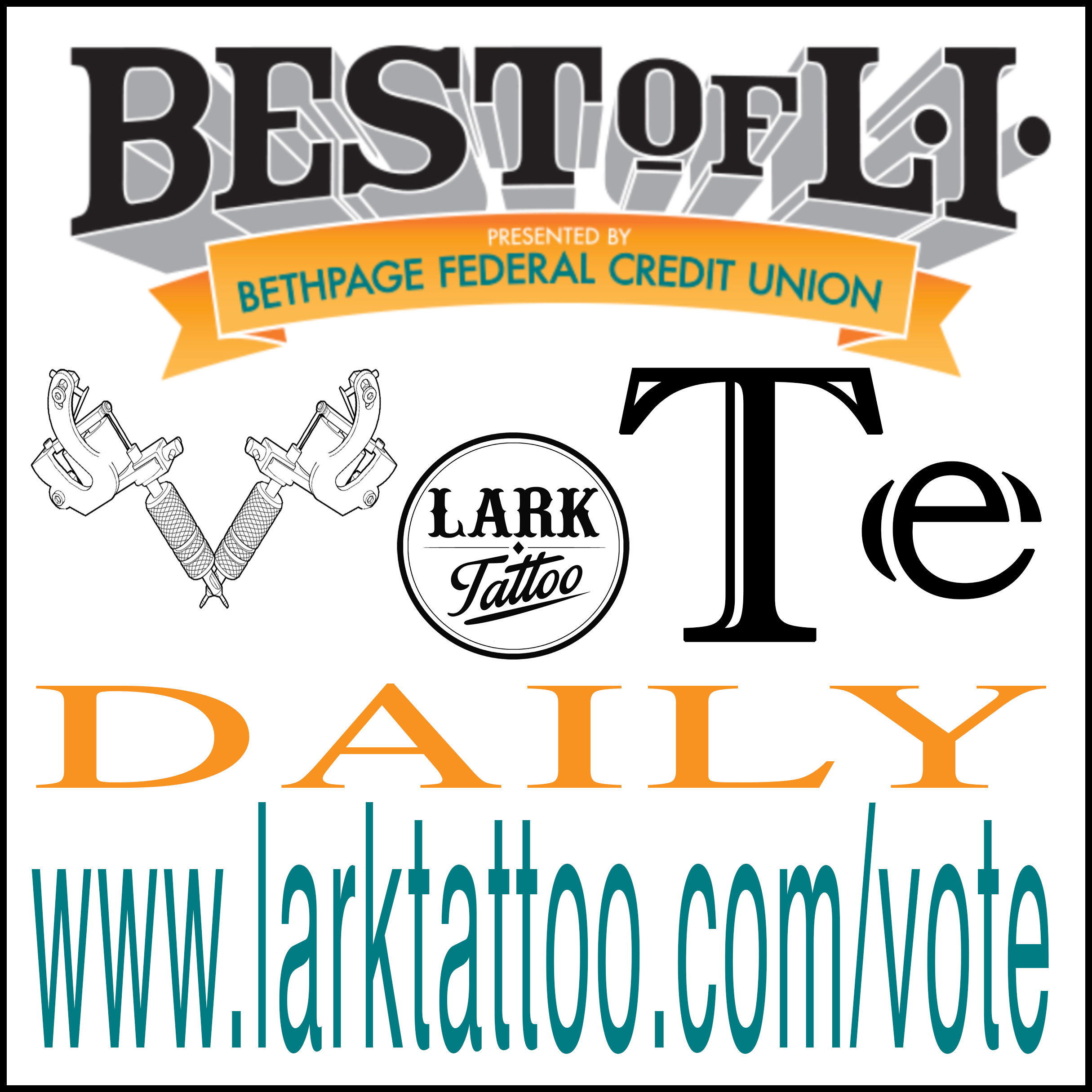 #LarkTattoo #WeNeedYourHelp #Vote #Voting #VoteForUs #BestOfLongIsland #BestOfLI #BoLI #Tattoo #Tattoos #Tattooist #Tattooed #TattooParlor #BestTattooParlor #LongIslandBestTattooParlor #LongIsland #NY #NewYork #Westbury #TattooShop #BestTattooShop