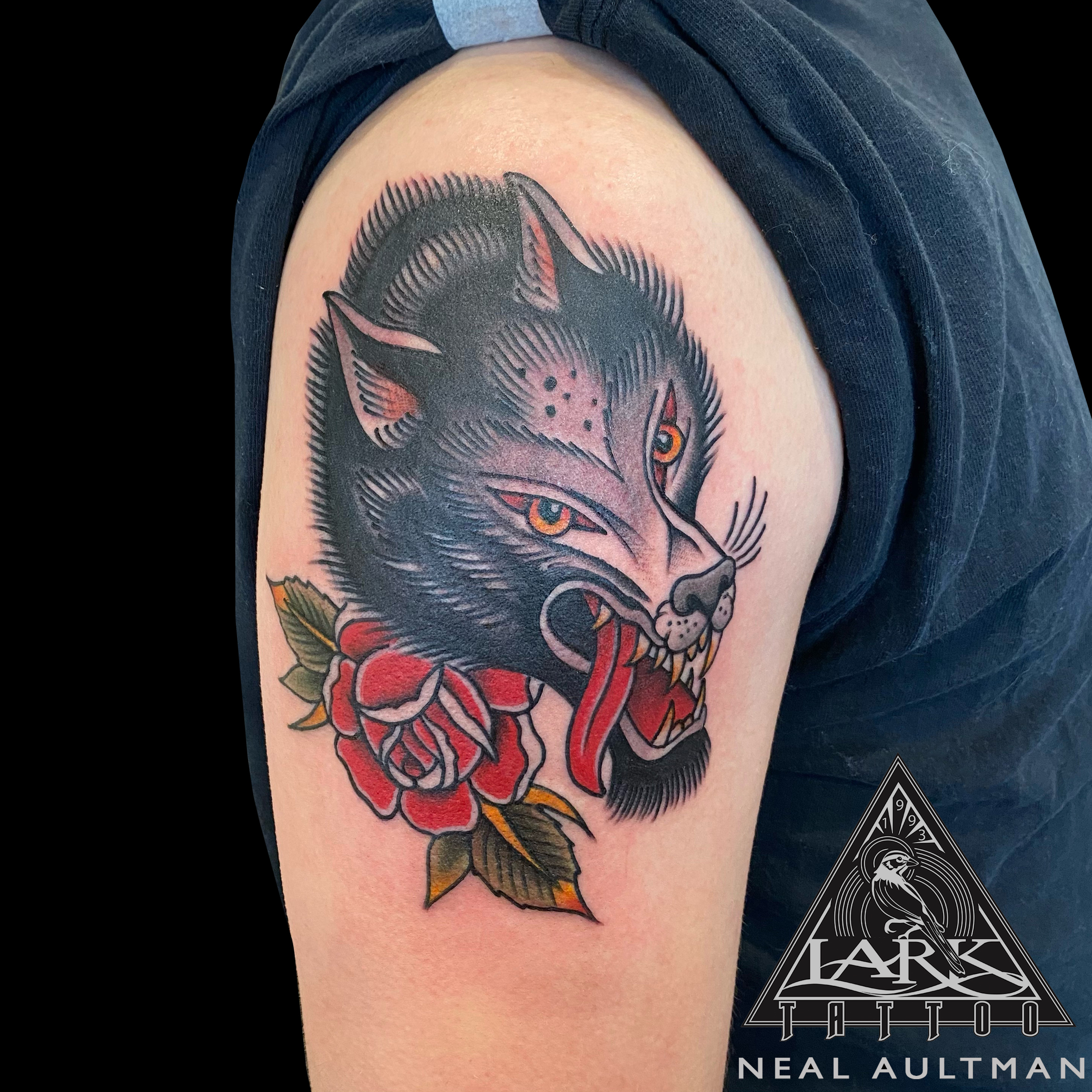 #LarkTattoo #NealAultman #NealAultmanLarkTattoo #Tattoo #Tattoos #Wolf #WolfTattoo #WolfHead #WolfHeadTattoo #Rose #RoseTattoo #Traditional #TraditionalTattoo #ColorTattoo #TattooArtist #Tattoist #Tattooer #LongIslandTattooArtist #LongIslandTattooer #LongIslandTattoo #TattooOfTheDay #Tat #Tats #Tatts #Tatted #Inked #Ink #TattooInk #AmazingInk #AmazingTattoo #BodyArt #LarkTattooWestbury #Westbury #LongIsland #NY #NewYork #USA #Art #Tattedup #InkedUp #LarkTattoos