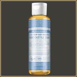 $8.00: Dr. Bronner's Pure-Castile Liquid Soap, Baby Unscented, 4 ounce.