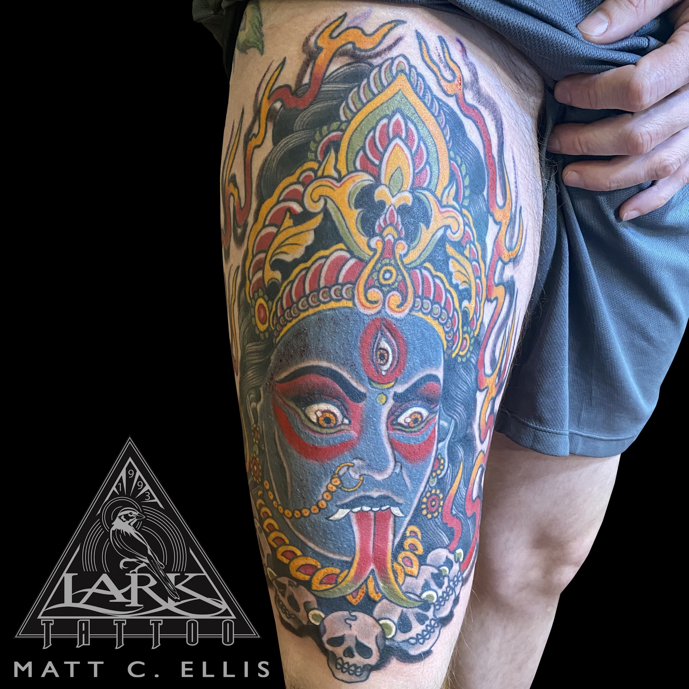 A Kali goddess tattoo often symbolizes feminine empowerment,  transformation, and the destructive aspect of the divine feminine. Kali is  a… | Instagram