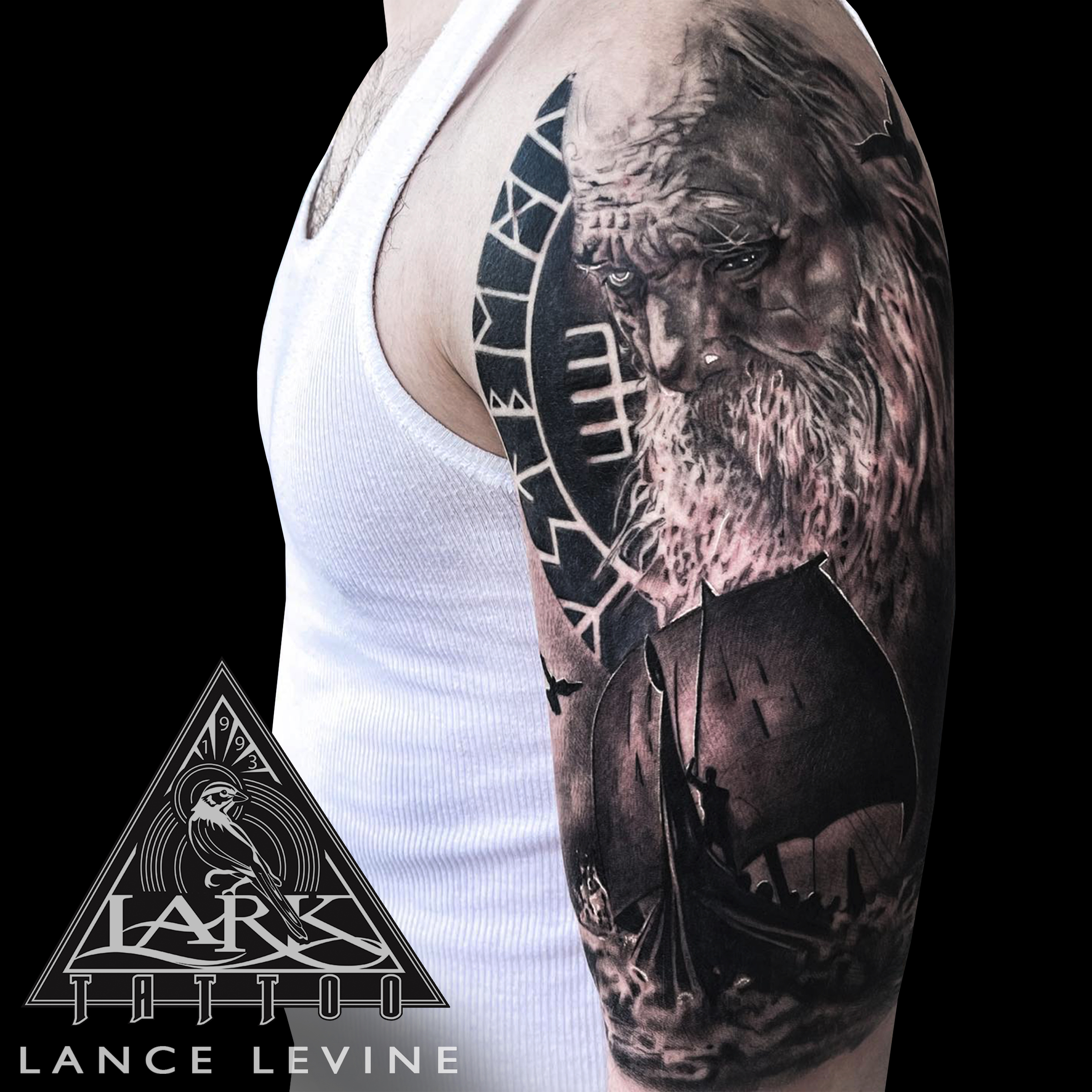 #LarkTattoo #Tattoo #Tattoos #LanceLevine #LanceLevineLarkTattoo #Odin #OdinTattoo #Runes #RunesTattoo #Ravens #RavensTattoo #RavenTattoo #Raven #BNG #BNGTattoo #BlackAndGreyTattoo #BlackAndGrey #BlackAndGrayTattoo #BlackAndGray #Realistic #RealisticTattoo #Realism #RealismTattoo #Viking #VikingTattoo #Mythology #MythologyTattoo #TattooArtist #Tattoist #Tattooer #LongIslandTattooArtist #LongIslandTattooer #LongIslandTattoo #TattooOfTheDay #Tat #Tats #Tatts #Tatted #Inked #Ink #TattooInk #AmazingInk #AmazingTattoo #BodyArt #LarkTattooWestbury #Westbury #LongIsland #NY #NewYork #USA #Art #Tattedup #InkedUp #LarkTattoos