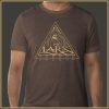 $15.00: UNISEX - GLD Triangle Logo On Soft Tri-Blend BRWN Shirt - Image 3