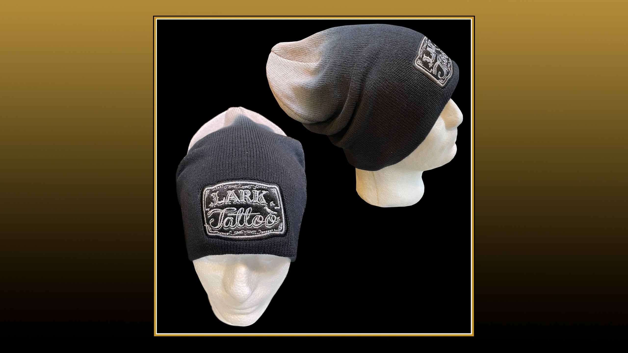 $25.00: Country Logo Knit Beanie, charcoal heather gray