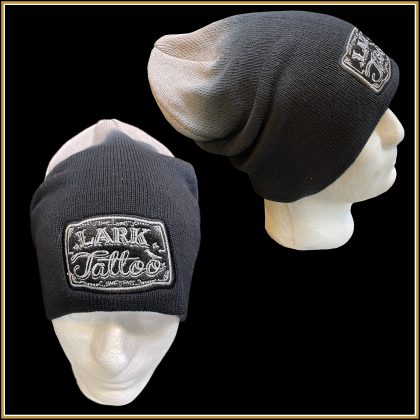 $25.00: Country Logo Slouch Fit Knit Beanie, black Dip Dye on gray