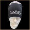 $25.00: "Lark" Slouch Fit Knit Beanie, black Dip Dye on gray - Image 2
