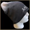 $25.00: "Lark" Slouch Fit Knit Beanie, black Dip Dye on gray - Image 3