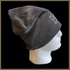 $25.00: Country Logo Knit Beanie, charcoal heather gray, with embroidery - Image 3